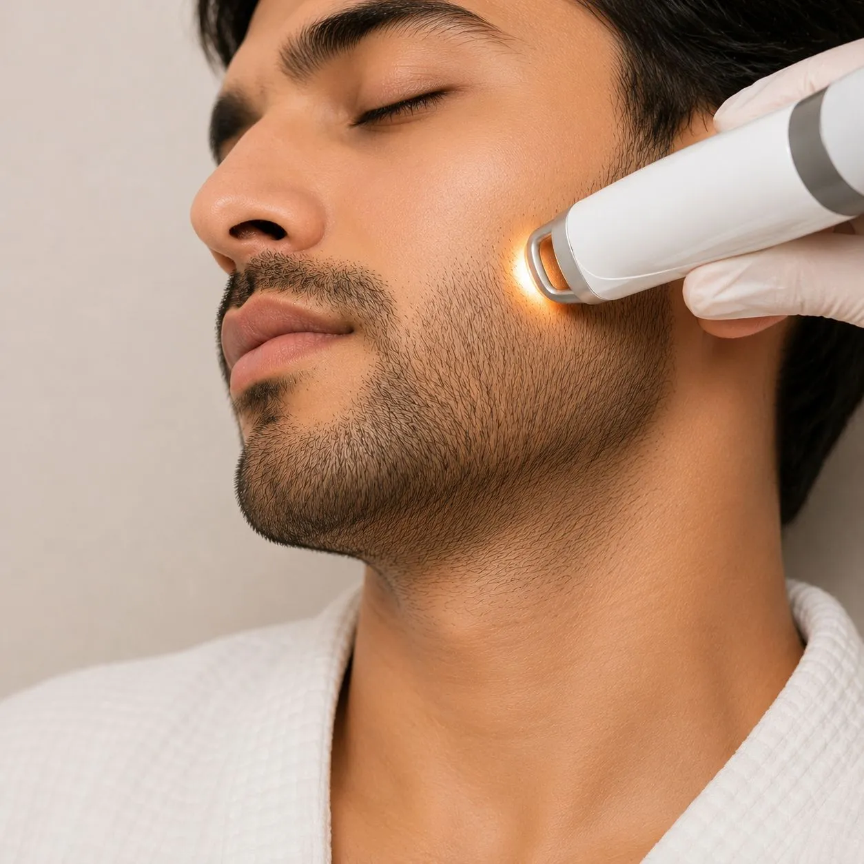 Beard line laser (cheeks)